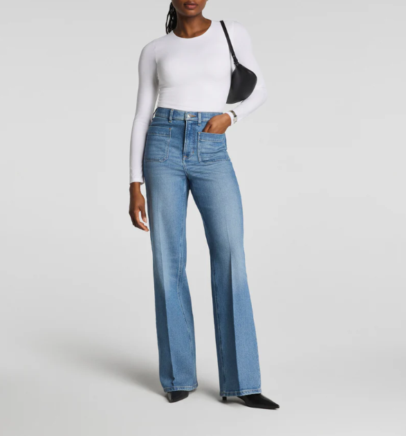 Easy Flare Jeans with Patch Pockets