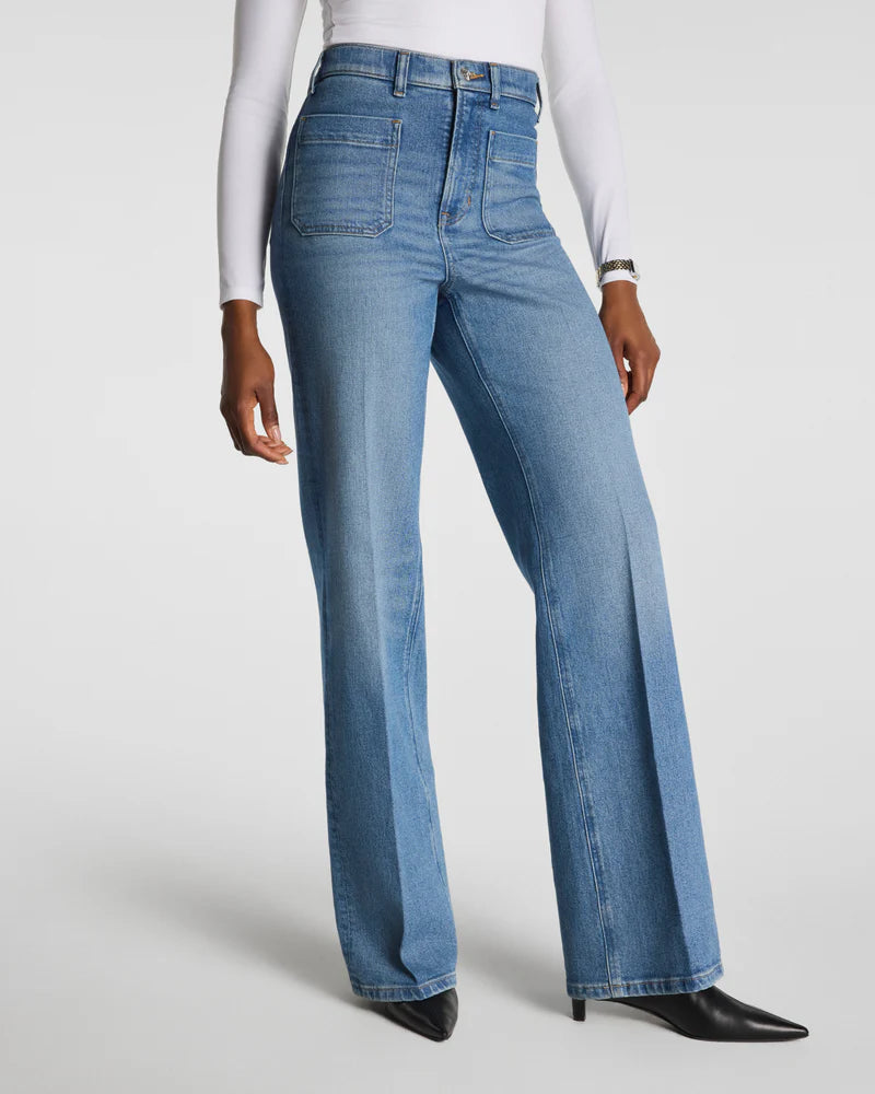 Easy Flare Jeans with Patch Pockets