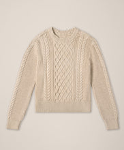 Load image into Gallery viewer, Organic Luxe Knit Cable Crew Sweater