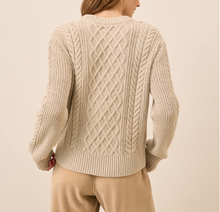 Load image into Gallery viewer, Organic Luxe Knit Cable Crew Sweater